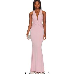 Katie May Blush Halter Maxi Dress
